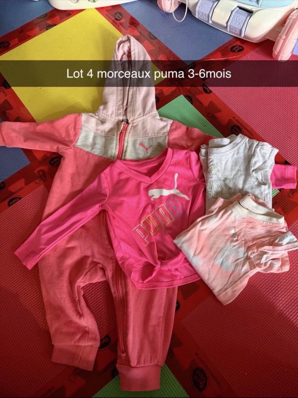 Ensemble assorti Puma Kids Rose et Rose clair